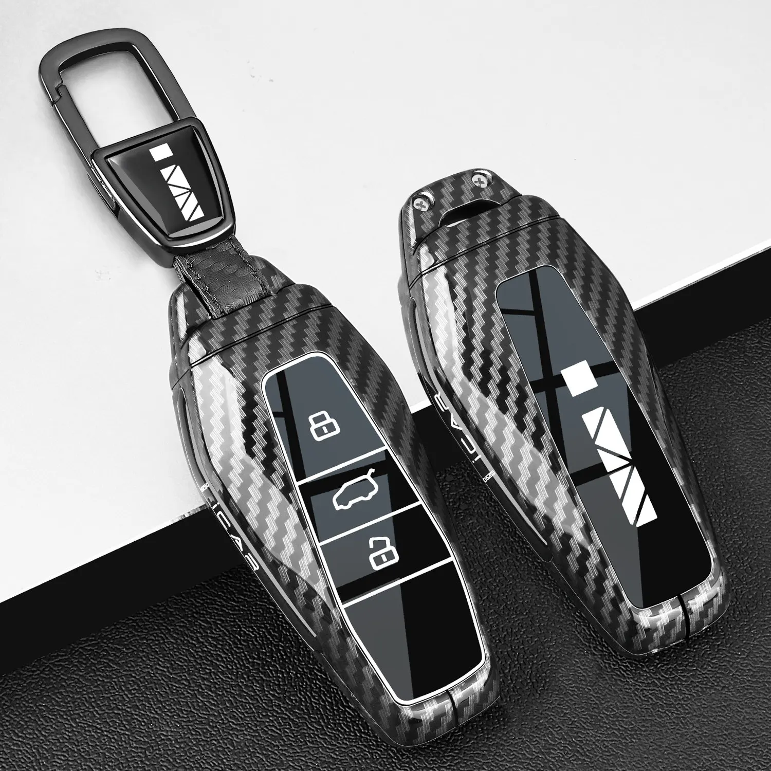 2025 Chery iCAR V23 Keycase Smart Bluetooth Physical Key iCAR03 Remote Control Protection Carbon Fiber