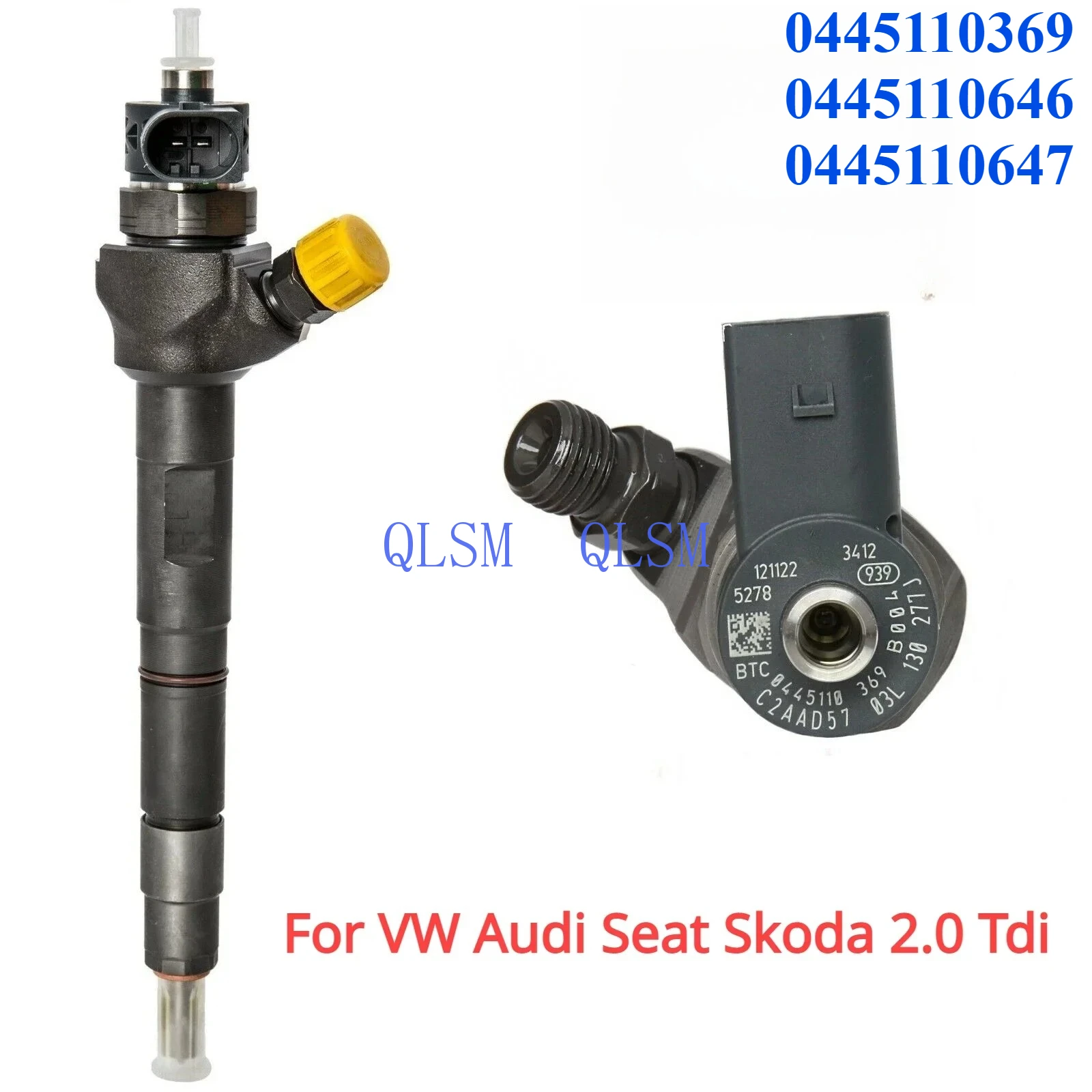 

0445110369 0445110646/7 03L130277J 03L130277Q for VW Amarok Audi Seat Skoda 2.0 Tdi Diesel Fuel Injector Nozzle Car Accessories