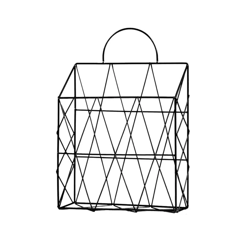 

【Today-Only!】File Organizer Wall Mount Decorative Organizer Vertical Wire Shelf Display Holder Stylish Space Saving File Storage