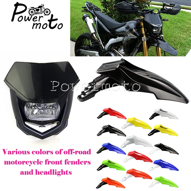 Universal Motorcycle Head Lamp Lighting Front Mudguard Off Road Dirt Bike For Suzuki DR650 DRZ RM RMZ RM-Z 650 125 250 450 TE TX