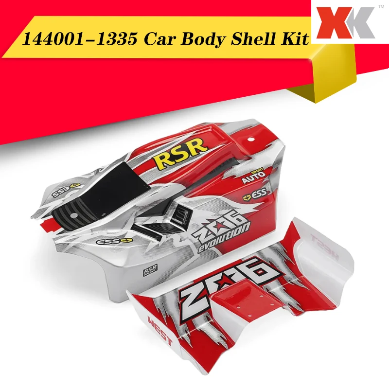 Car Body Shell Kit PVC Printed Car Body RC Car Parts Remote Control Accessories for WLtoys 1/14 144001 High Speed Racing RC Car