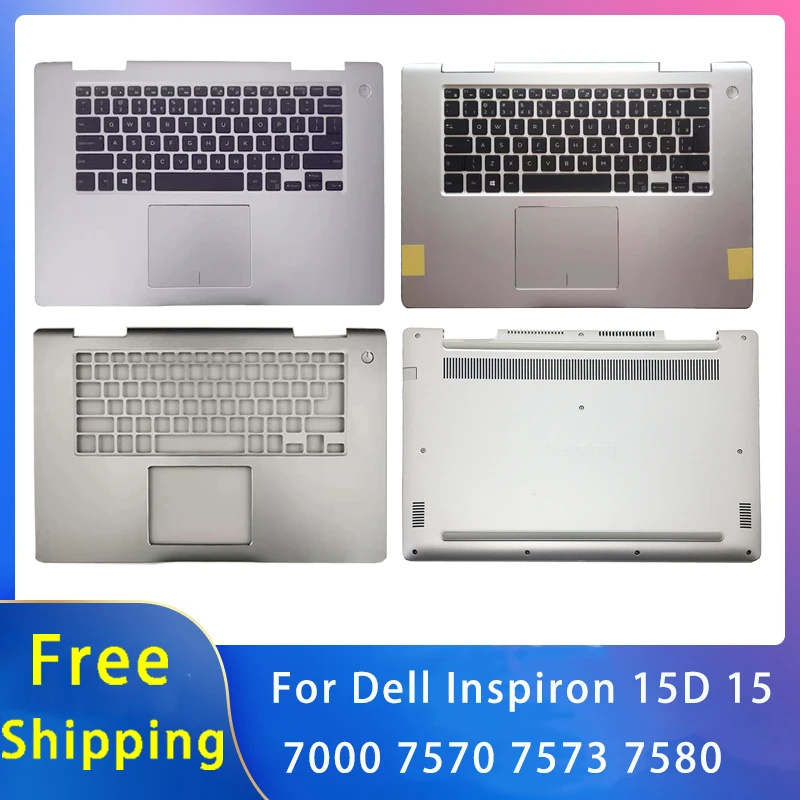 New For Dell Inspiron 15D 15 7000 7570 7573 7580 Replacemen Laptop Accessories Bottom / Keyboard 079PMJ 021CC9 Silvery