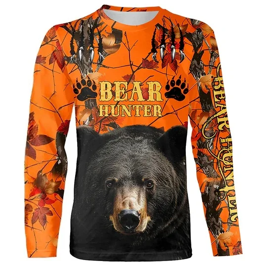 2026 Camo Hunting Animals Wild Boar T-Shirt 3D Print Sport Long Sleeve Tee Tops Casual O Neck Streetwear Men Clothing﻿﻿﻿﻿