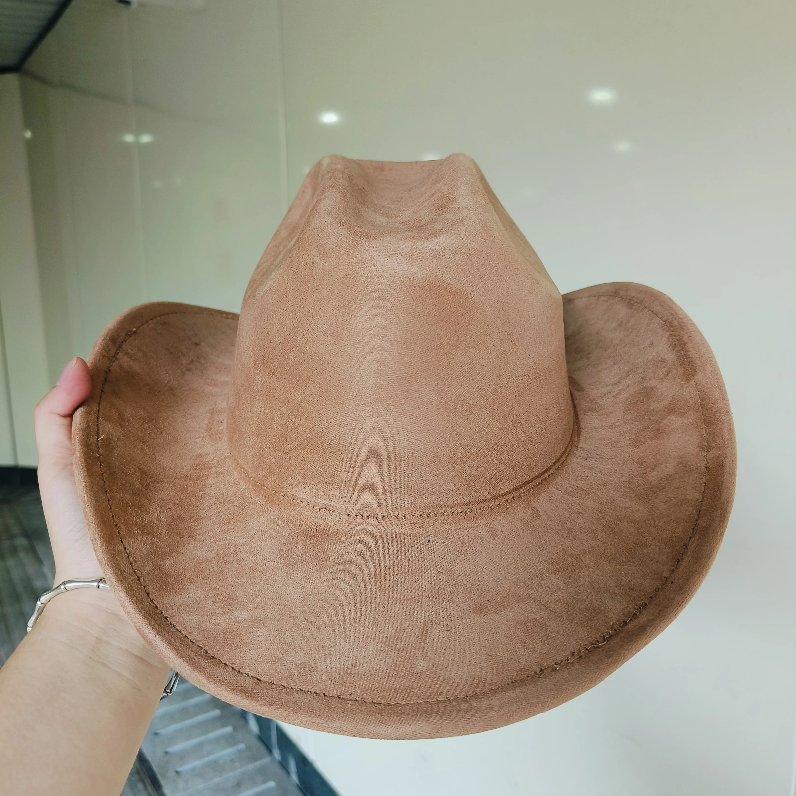 Suede Cowboy Hat Men Women autumn winter new double concave Western Cowboy Hat Solid Retro Hat Wholesale sombrero vaquero mujer