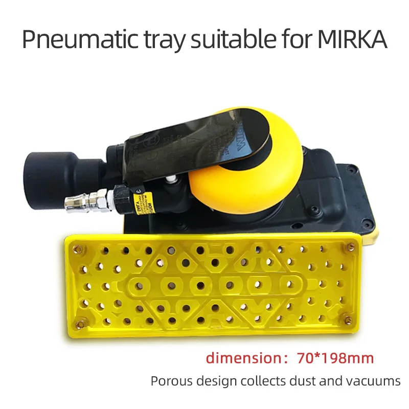 Suitable For MIRKA 70MM 198MM Rectangular Pneumatic Sander Sticky Disk Base Sandpaper Barb Hook Tray Accessories