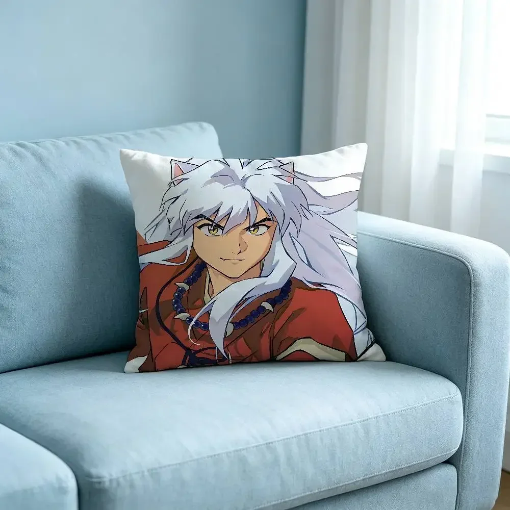 Anime I-Inuyasha Customizable Square Pillowcases, Stylish And Soft, Perfect For Beds, Cars, And Sofas.