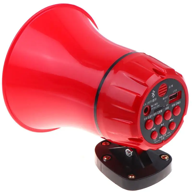 【MO2】6-24V 130dB Sound Car Warning Alarm Police Siren Horn Speaker With Amplifiers,MIC System And Card Reader MP3 Player{M}