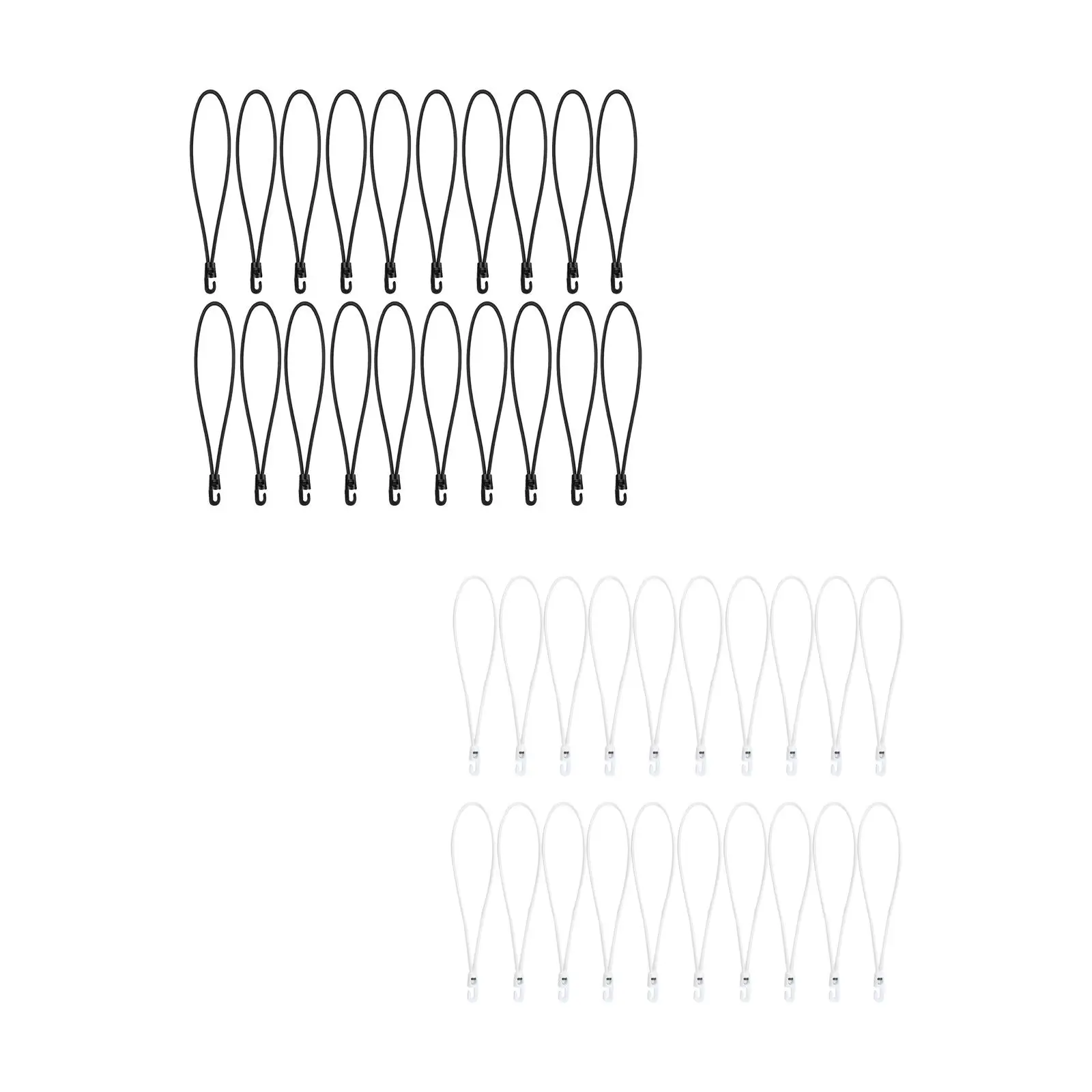 

20Pcs Hook Bungee Cords Multifunctional Bungee Strap for Patio Awing Gazebo