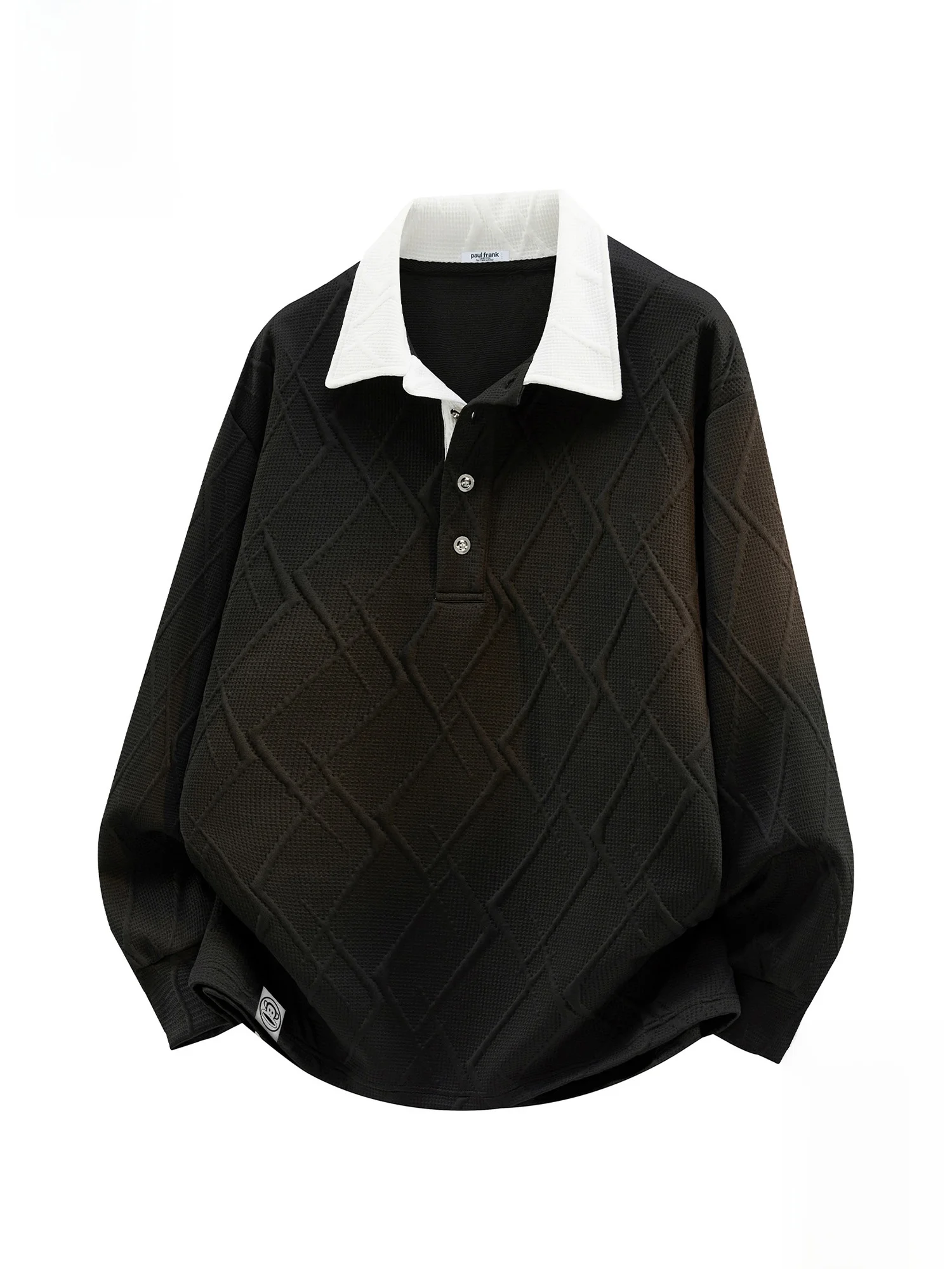 

PaulFrank Large Mouth Monkey Trendy Diamond id Sweatirt Loose Casual Long Sve Collared Spring New Sle Men's Top