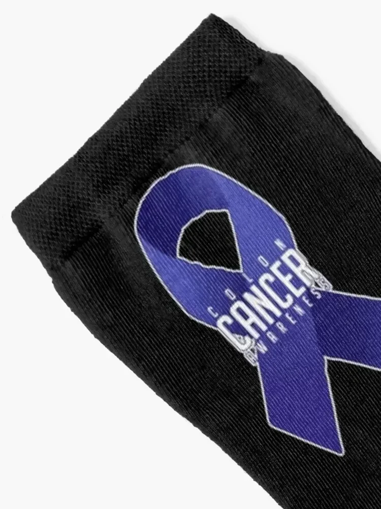 Blue Ribbon Colon Cancer Awareness Advocacy Gift Socks shoes anti slip football Socks Female Men's