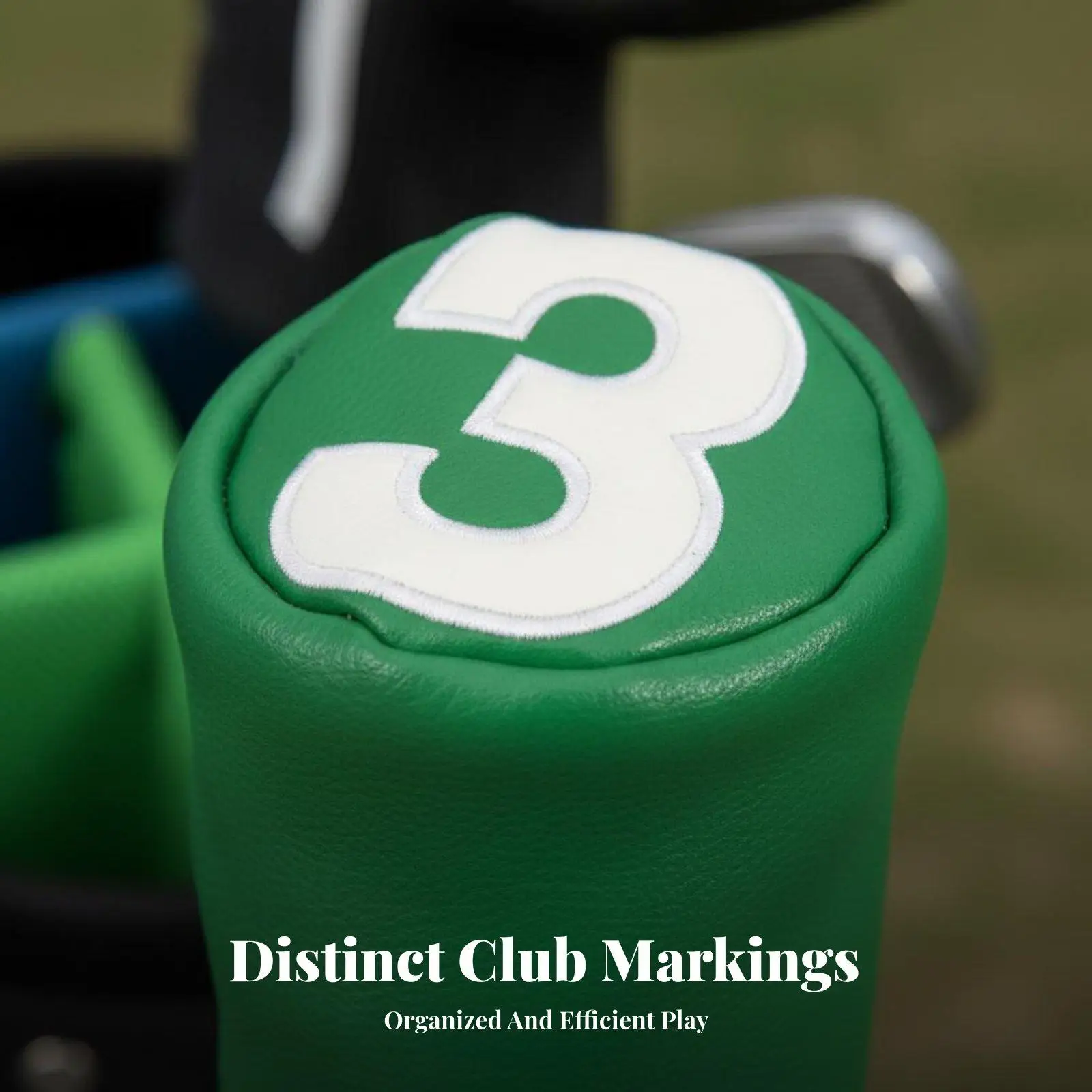 4 Pieces Golf Club Headcover Set Driver Playing Field Wood Hybrid Headcovers Scratch Resistant PU Leather Golf Headcovers for