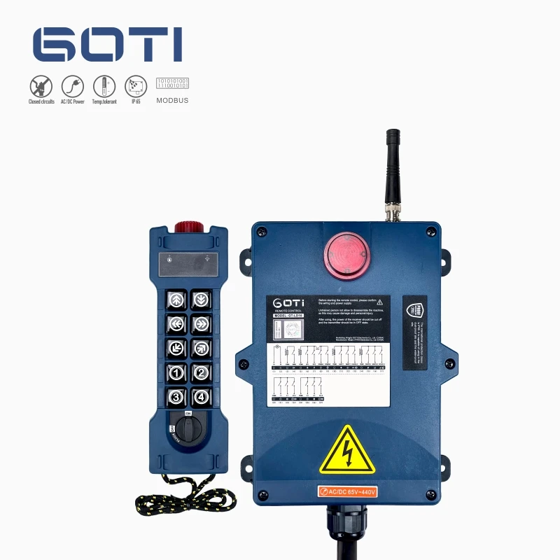 GT-LD10 GOTI Double Speed 10 Channel Industrial Remote Control For Overhead Crane Lift IP65 Waterproof Wireless