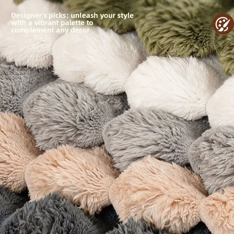 French Style Plush Sofa Cover Thicken Sofas Towel Winter Warm Non-slip Couch Slipcover Armchair Protector Living Room Decor 방석쿠션