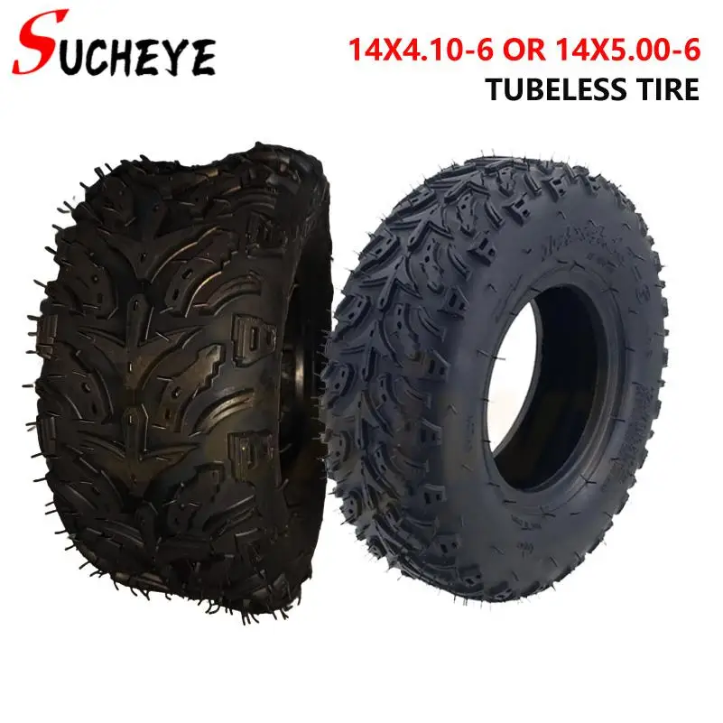 

For ATV go kart electric vehicle 14x5.00-6 Road tire vacuum tire 6 inch 14x4.10-6 front and rear tires