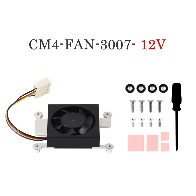 Heatsink Cooling Fan For Raspberry Pi Model 4 CM4 Dedicated Radiator PWM 3007 12V Cooling Fan Low Noise