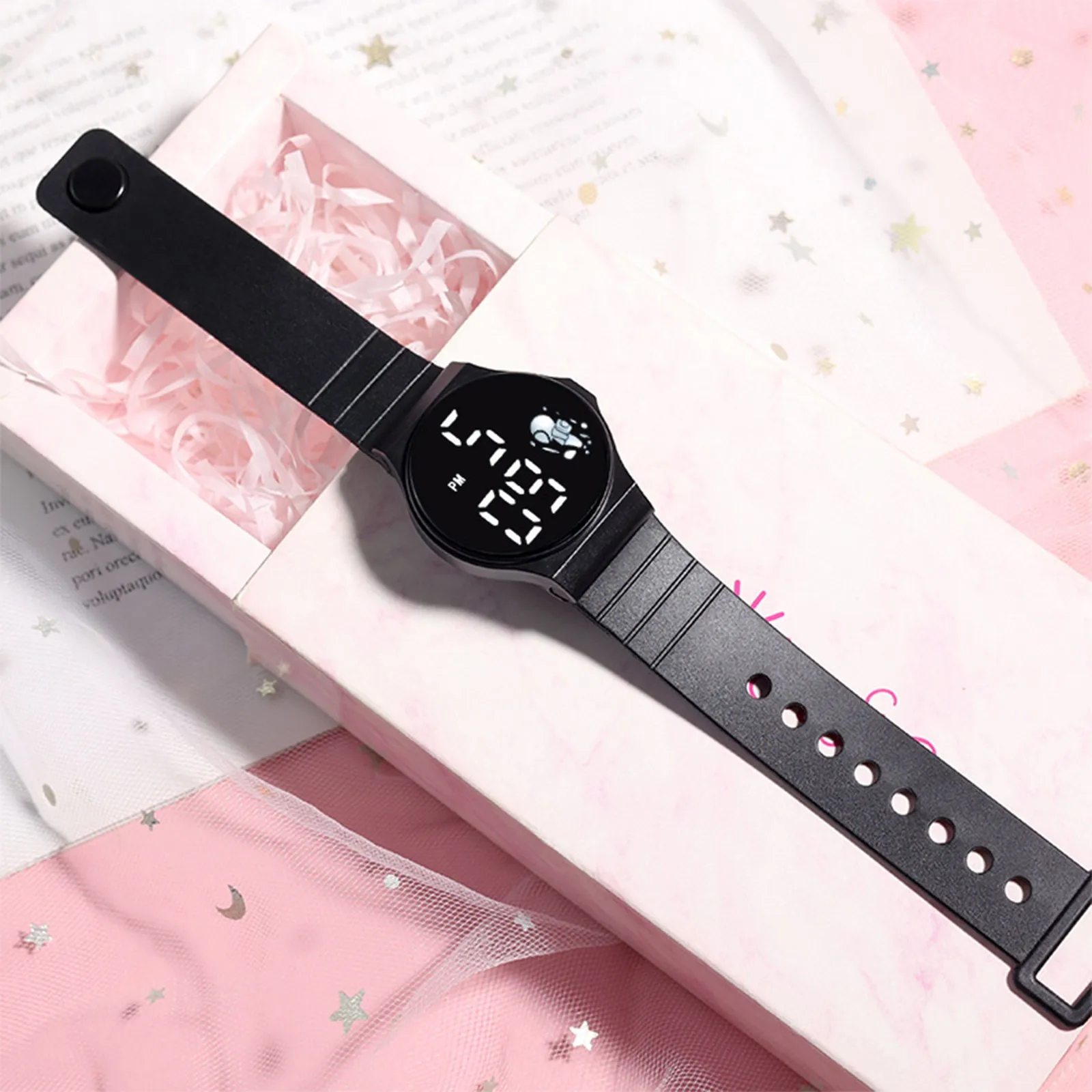 Relojes electrónicos Led para estudiantes, reloj de pulsera Digital deportivo para niños, reloj de pulsera con patrón lindo, nuevo