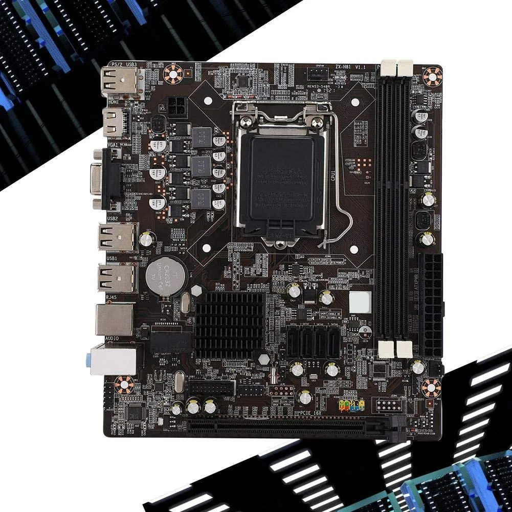 Desktop Motherboard for Intel H81, CPU for Intel LAG 1150 2DDR3