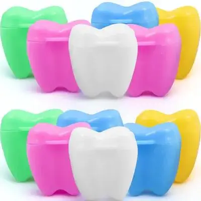 12pçs caixa de armazenamento de lembrança de bebê, caixa de armazenamento para dentes perdidos, recém-nascidos, presente de criança, durável, pequena luz, dente memorial