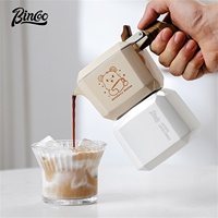 Bincoo Double Valve Moka Pot Coffee Mocha Pot Espresso Moka Pot Machine Brewed Coffee Pot Italian Home Outdoor Barista Utensils