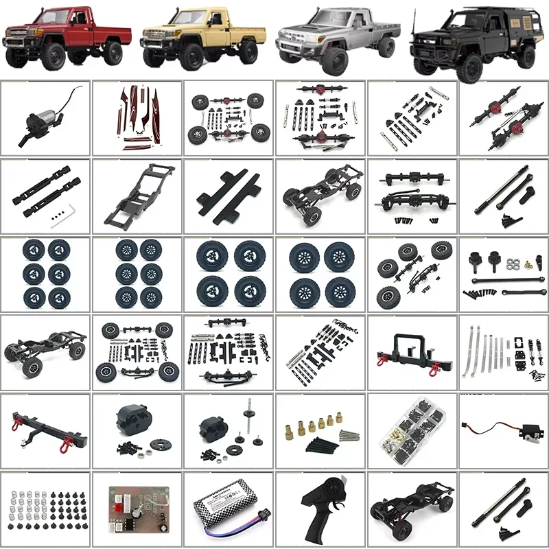 

MN MODEL MN82MN82S RC Car parts Metal upgrade kit Drive shaft Front and rear door Bridges Steering tie rod Chassis Frame gearbox