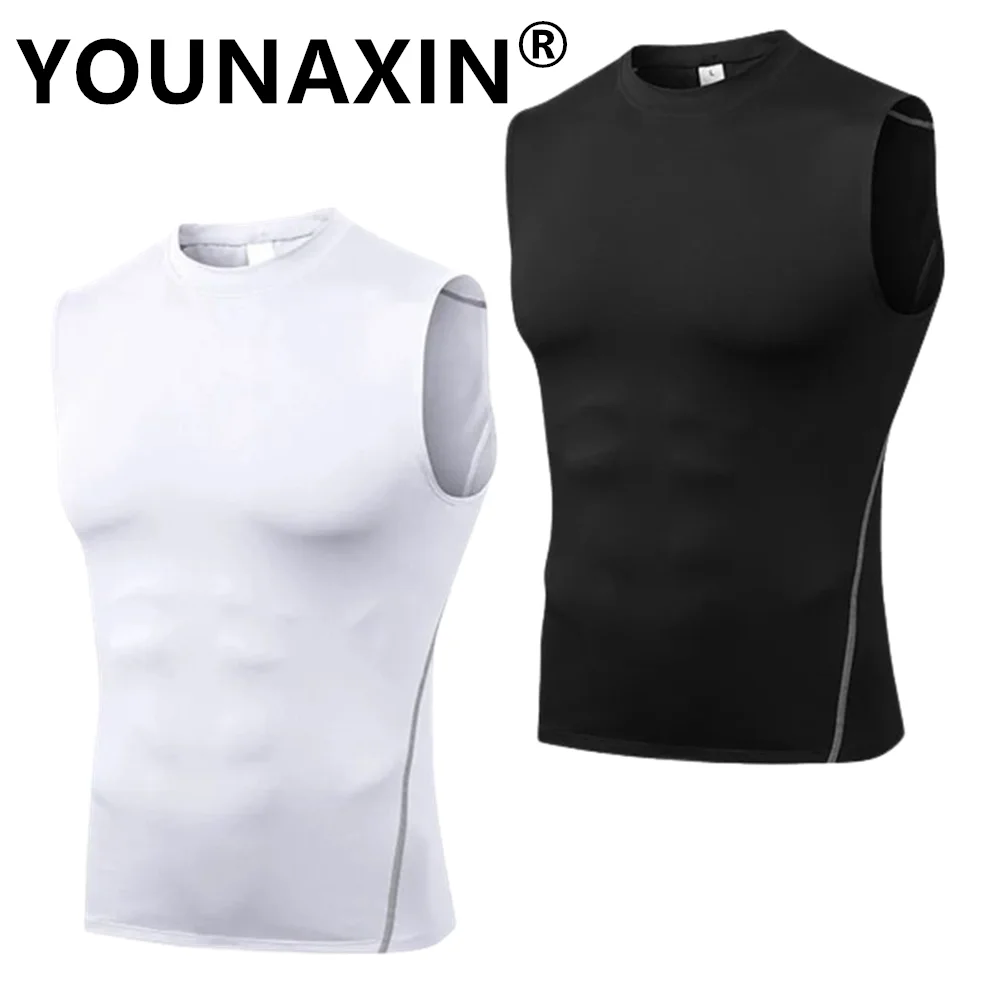 

Men's Running Sports Skinny Vest Tight Tank Base Layer Sleeveless T-Shirt Top Singlet Sweatshirt Athletics Sportwear Activewear