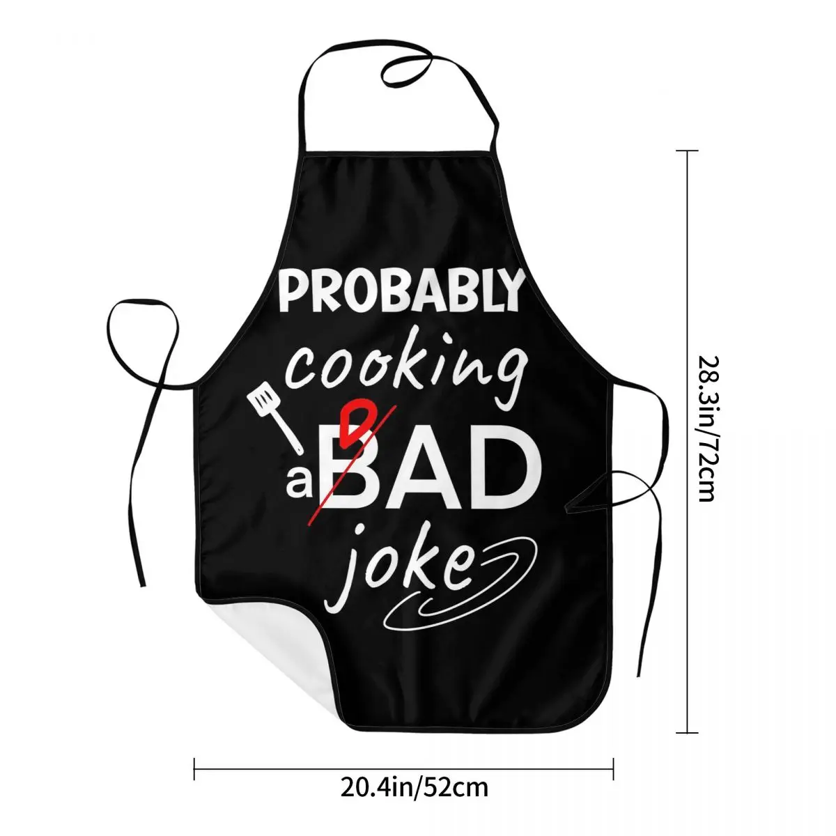 Probably Cooking A Bad Dad Joke - Only On Dark Pieces Aprons Chef Cooking Tablier Bib Kitchen Cleaning Pinafore for Women Men