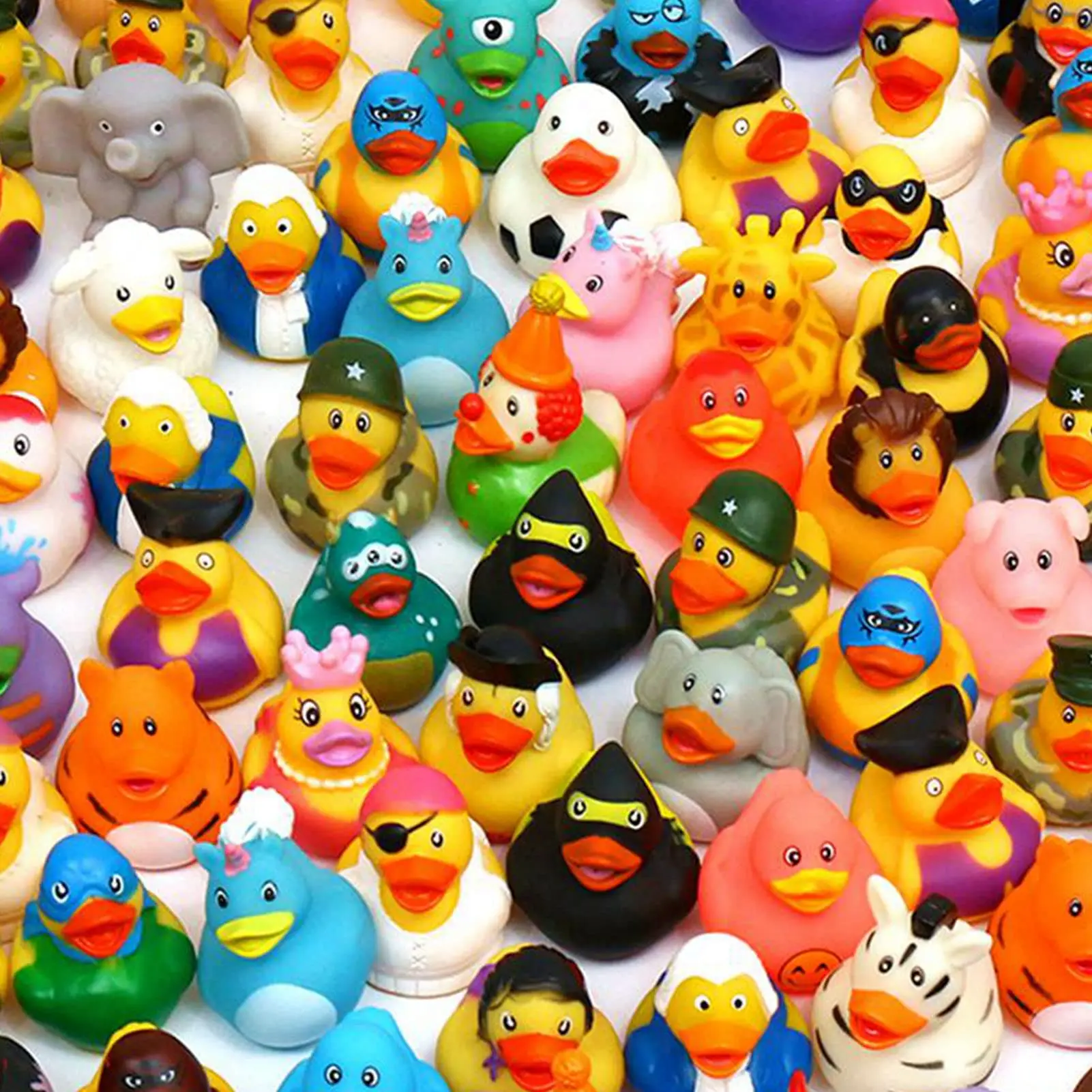 10-100PCS Rubber Ducks, RandomAssortment Jeep Ducks Bulk Toys, Pool Toys Birthday GiftsParty Favors