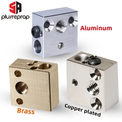 5aplus CR10 Aluminum / Brass / Plated Copper Heated Block for Ender 3 Cr10 Ender3 V2 3D Printer Extruder Hotend Mk8 Nozzles