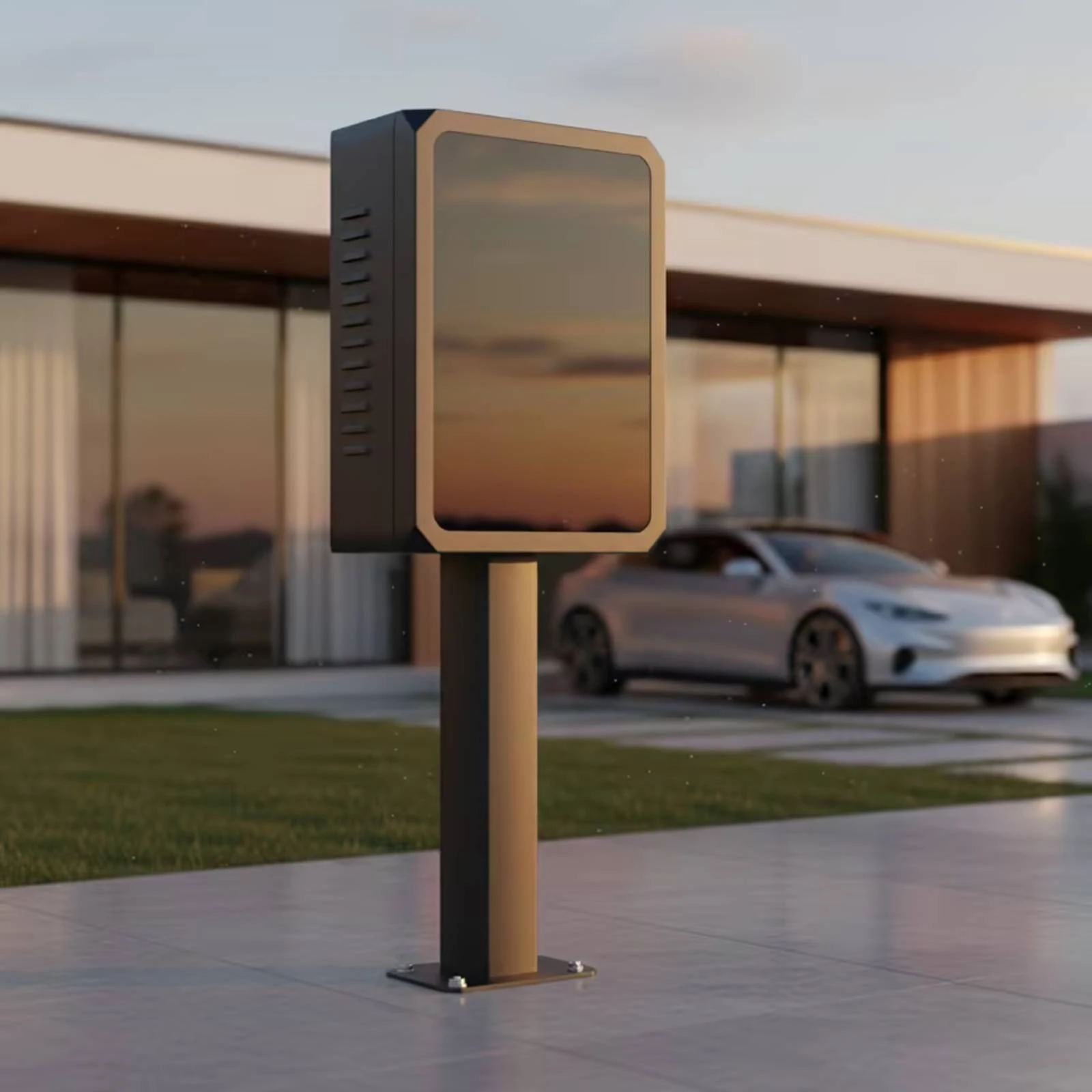 EV Charger Enclosure Sturdy Ev Charger Box Charging Station Cabinet Secure Weatherproof Charging Station Cover Case Anti-Theft