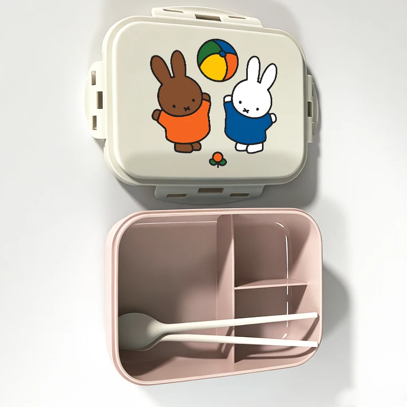 

Ланч-бокс Miffy Bento с аниме-изображением кролика, контейнеры для еды для пикника, мультяшные ланчбоксы для мальчиков и девочек, школьные ланчбоксы, контейнеры для обеда в офисе, подарок на день рождения