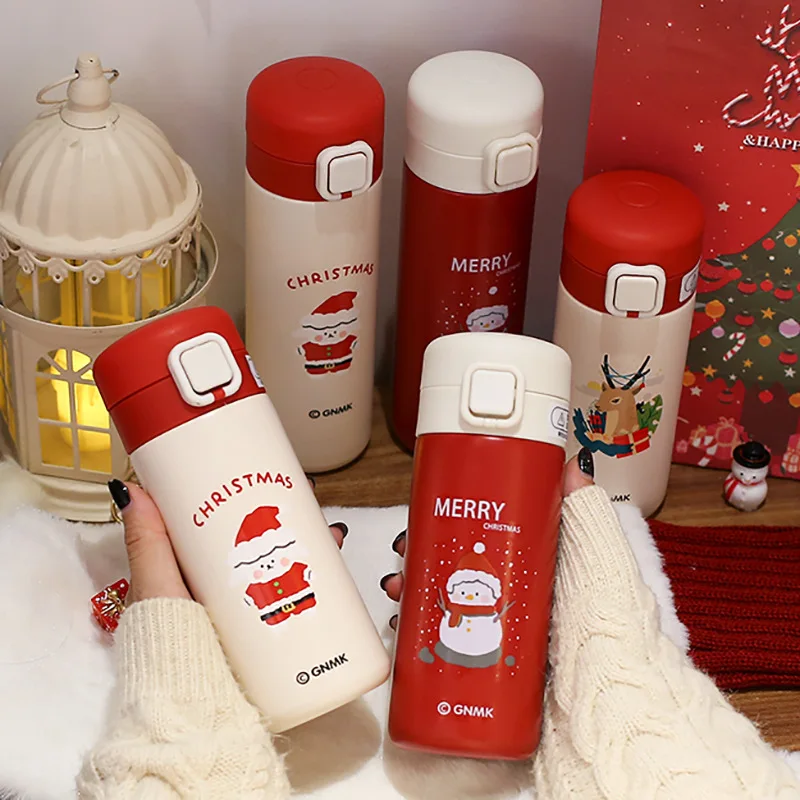 

Water Bottle Coffee Thermoses Leakproof School Red Drinkware Thermoses Cold Keeper Travel Botellas Para El Agua Room Decoration