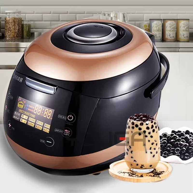 [Best-selling] Commercial Automatic Brown Sugar Boba Cooker 5L Tapioca Cooker Milk  Shop Pearl Cooker Bubble  Pearl Warmer