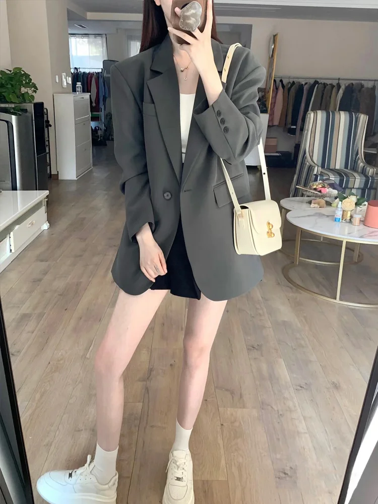 우아하고 젊은 여성 블레이저 여성용 팬츠 모던 의류 탈부착 가능한 여성용 타이 룩 패션