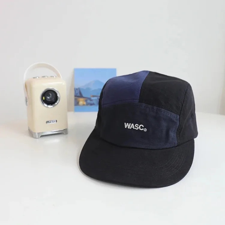 Japanese 5 Panel Patchwork Color Hip Hop Skateboard Baseball Caps Summer Sun Protection Outdoor Quick Dry Camping Street Cap