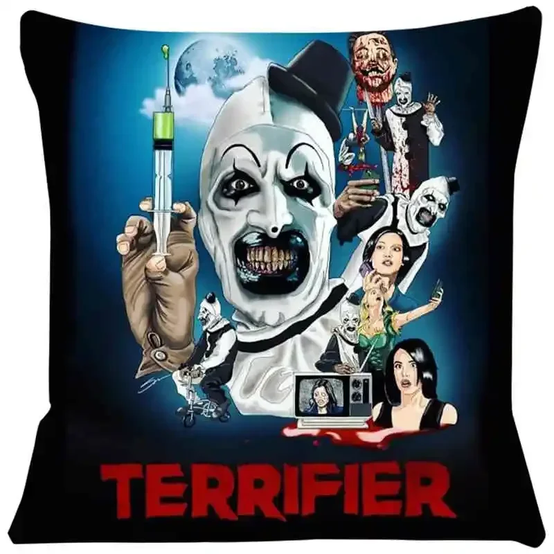 

Fodera Per cuscino Terrifier di Halloween Confortevole Federe Per cuscini in peluche corte Sedia per auto Divano Xoav