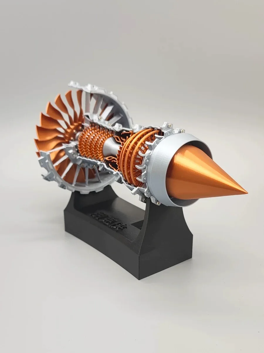 Reverse Rotierenden Mini Turbofan Motor Kunststoff Zusammengebaut Flugzeug Generator Modell DIY Produktion Power Spielzeug Display Modelle Geschenk