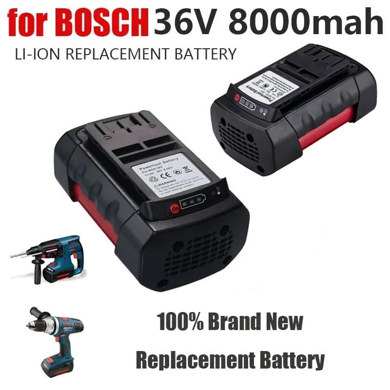 بطاريات بديلة ليثيوم أيون لبوش 6000mAh 36 فولت ليثيوم أيون بطارية قابلة للشحن BAT810 BAT836 BAT840 GBH36V-LI أدوات كهربائية