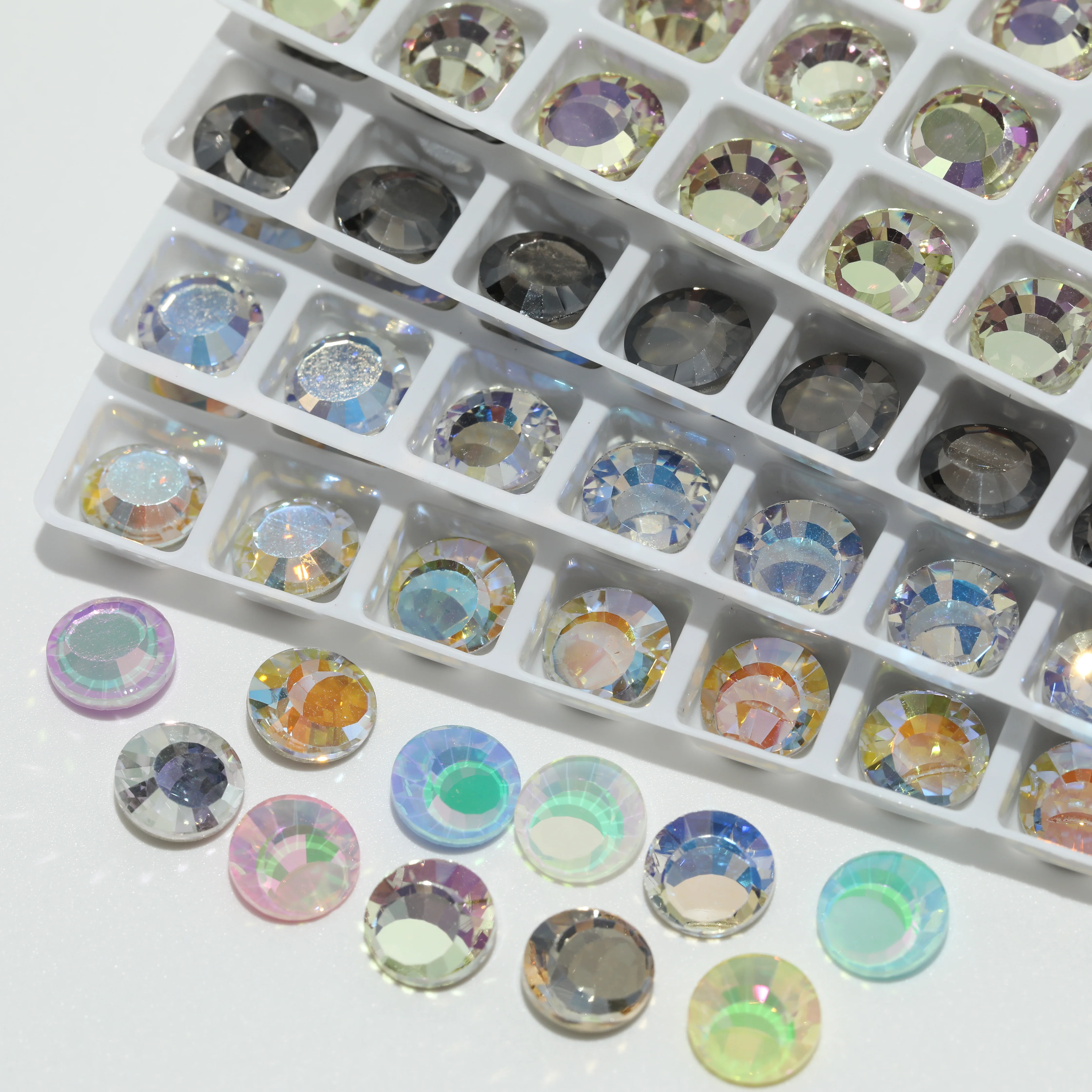 GRST Shiny DV4058 Runde Fancy Stones Crystal Dream Mirror Series Premium Strasssteine für DIY Nagelkunst, Hochzeitskleider, Taschen und Zubehör – Detail 5