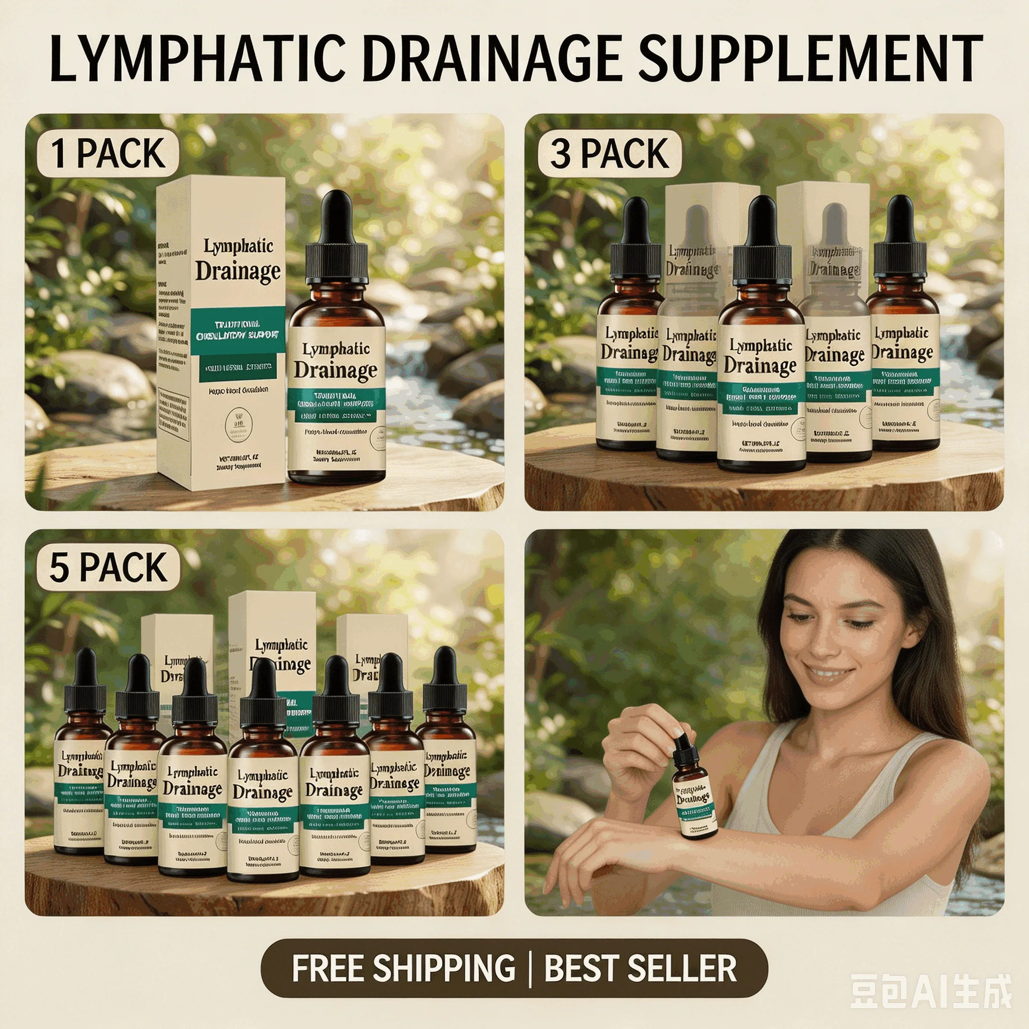 

2026 New Natural Herbal Lymphatic Drainage Drops Detoxify Reduces Edema Accelerate Lymph Circulation Body Care