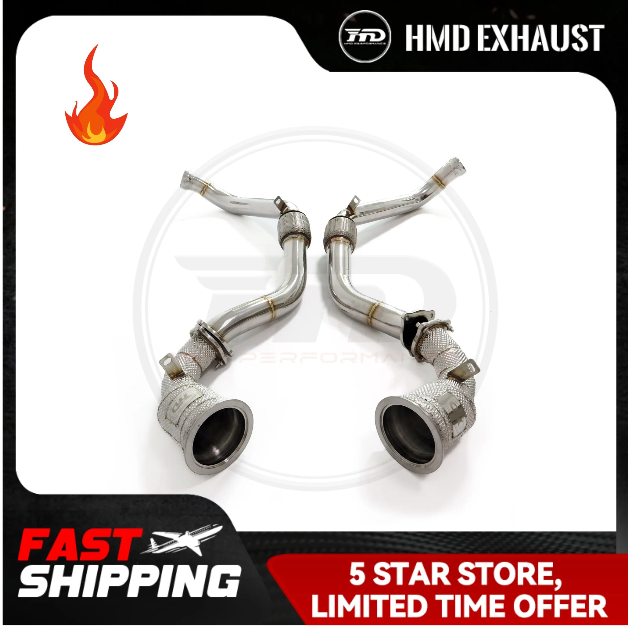 

HMD Exhaust Manifold Downpipe for Porsche Panamera 971 970 Car Accessories With Catalytic converter Header intake manifolds
