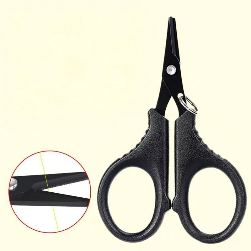 Professional Fishing Scissors Titanium Coated Ultra Sharp Stainless Steel for PE Line Braided Line Lead Wire Compact & Lightweig