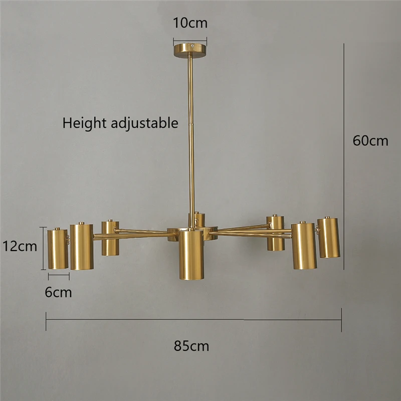 Imagem -06 - Lustres Nórdicos Ajustáveis para Sala de Estar Holofotes Multi-cabeça Criativos Lustres Minimalistas para Restaurante Luzes de Teto Modernas