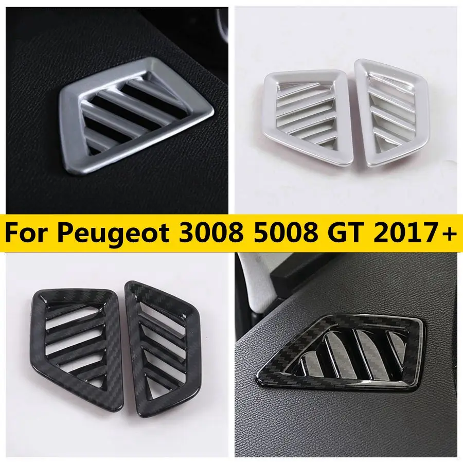 

ABS Air Conditioning Vent AC Outlet Decoration Frame Cover Trim Fit For Peugeot 3008 5008 GT 2017 - 2023 Car Accessories