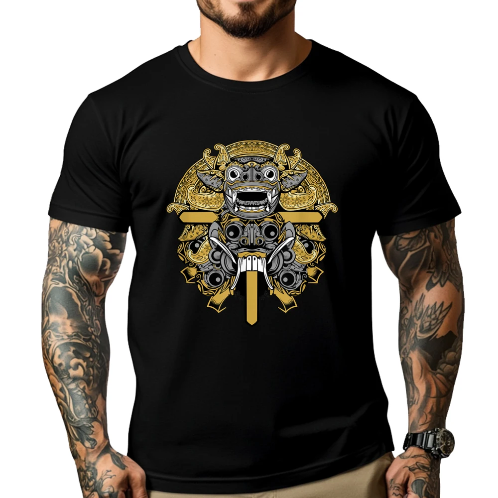 Barong Rangda Balinese Hindus Spiritual Cotton Graphic Tees Clothes Lovers Day New Fashion Printed T-shirt