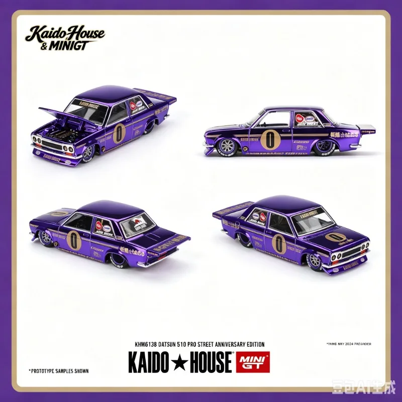 

Kaido MINIGT 1:64 Volkswagen T1 GReddy Pickup V1 Bread Bus Open Lid Alloy Car Model, Simulation Static Ornament, Festival Gift