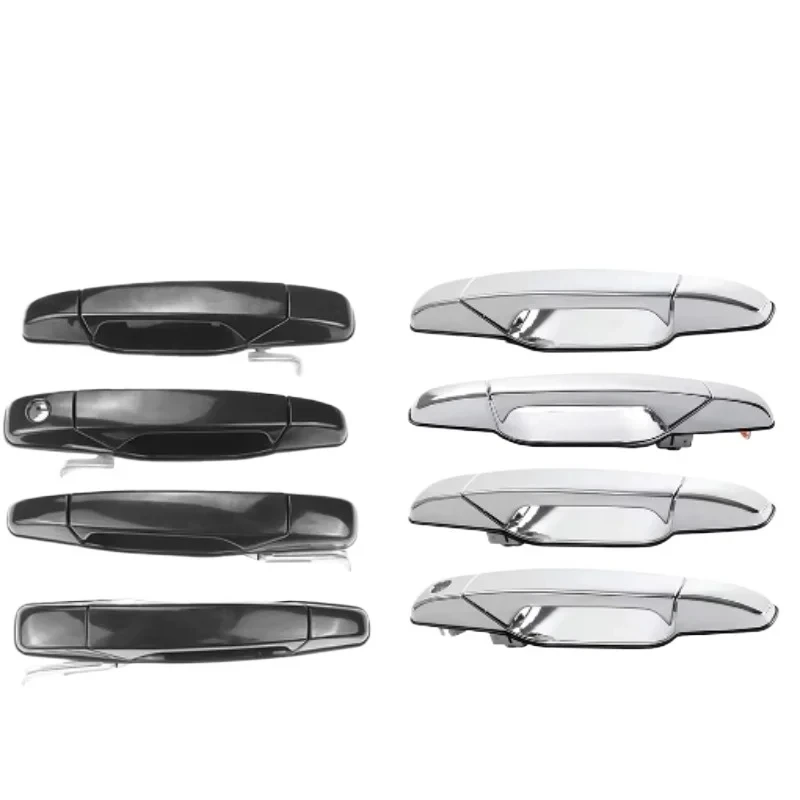 

Черный/хромированный OEM 22738721 Gm1310163, 4 шт., автомобильные аксессуары, ручка двери со стороны водителя для 2007-2014 Cadillac Escalade Chevy 80546