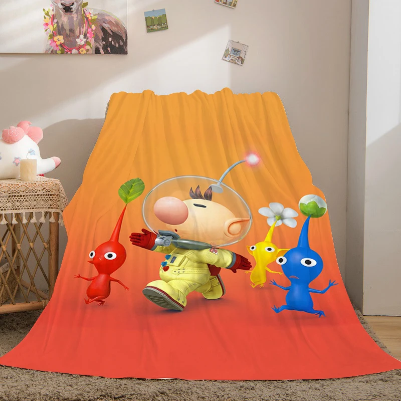 

Одеяло, диван A-Pikmin, теплая кровать, флисовое покрывало для кемпинга на заказ, милые пушистые мягкие одеяла для зимы, искусственное постельное белье