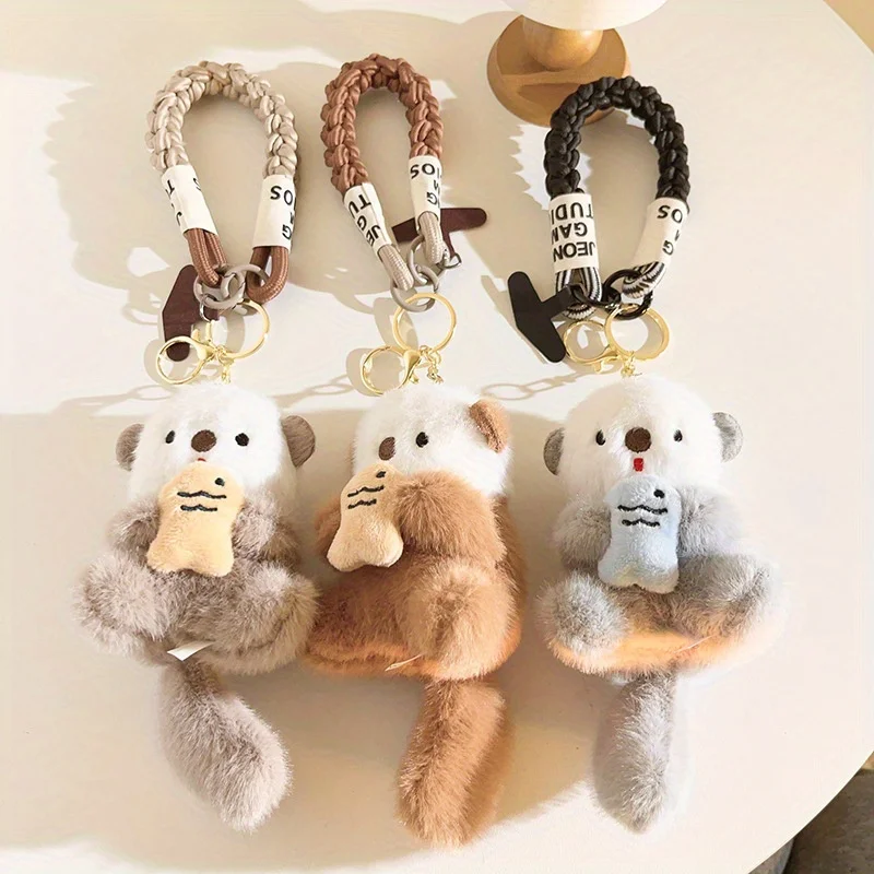 

Cute and Cute Grey Sea Lazy Pendant Plush Phone Rope Bag Pendant Car Keychain Pendant Backpack Accessories