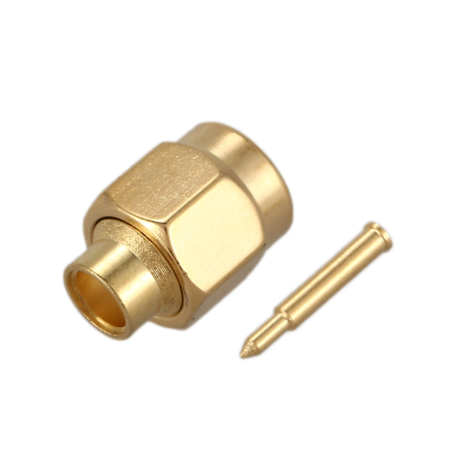 ABVS 10x SMA male plug solder RF Coax connector for semi-rigid RG402 0.141 inch cable Gold