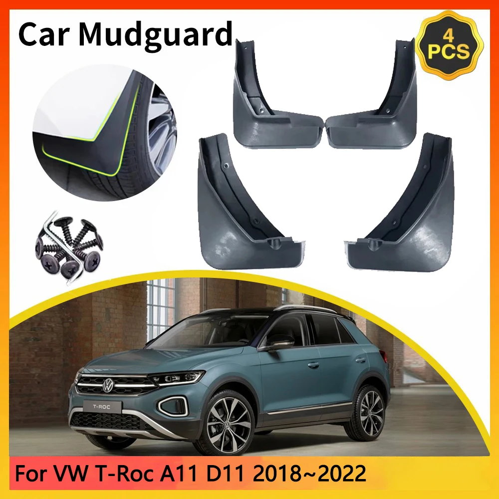

For Volkswagen VW T-Roc A11 D11 2018~2022 2019 2020 2011 Car Mudguards Mudflap Mudguard Splash Guards Mud Flaps Fender Auto
